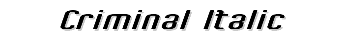 Criminal Italic font
